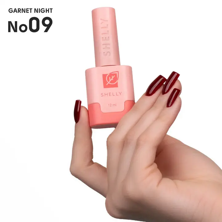 SHELLY. Gel Polish #09, Garnet Night, 12 ml. Vernis gel #3