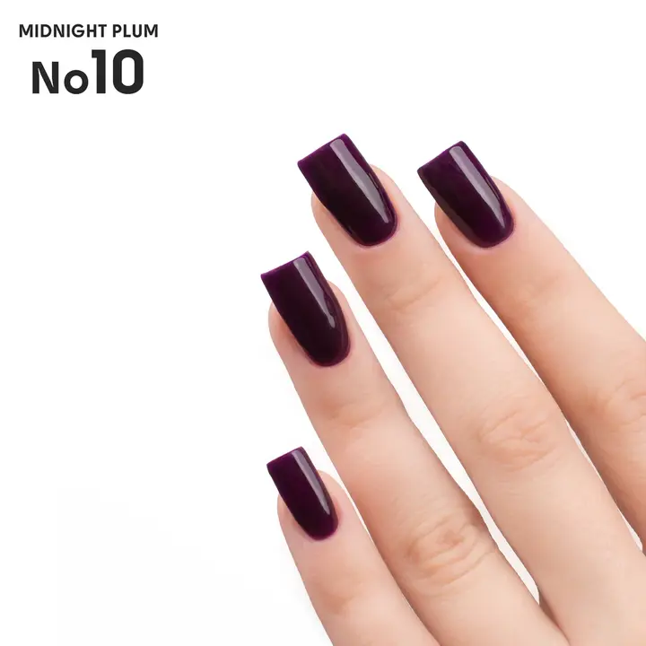 SHELLY. Gel Polish #10, Midnight Plum, 12 ml. Gel Polish #3