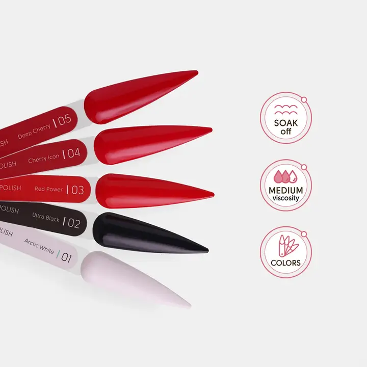 SHELLY. Gel Polish #03, Red Power, 12 ml. Gel polish #4