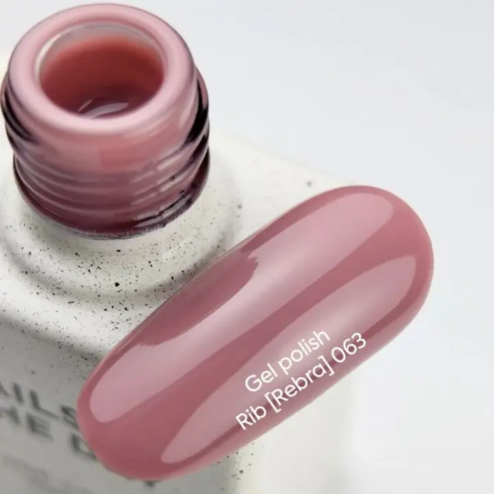 NOTD. Gel Polish Rib #063, 10 ml, gel polish rosa nude #4