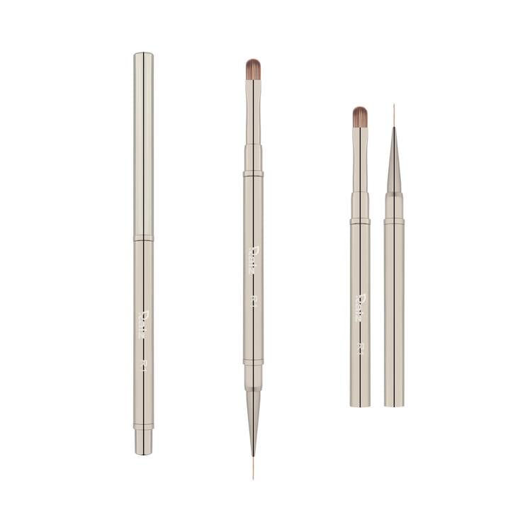 RAIZ. Rounded for Gel and Liner Brush, 9 mm/12 mm. Двосторонiй пензлиr, закругленний для гелю та лайнер — RAIZ, NAILSMADE