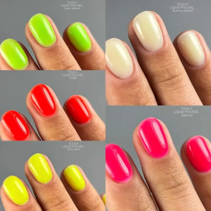 TOUCH. Neon жидкий полигель, Солнечно-желтый, 15 ml — TOUCH, NAILSMADE