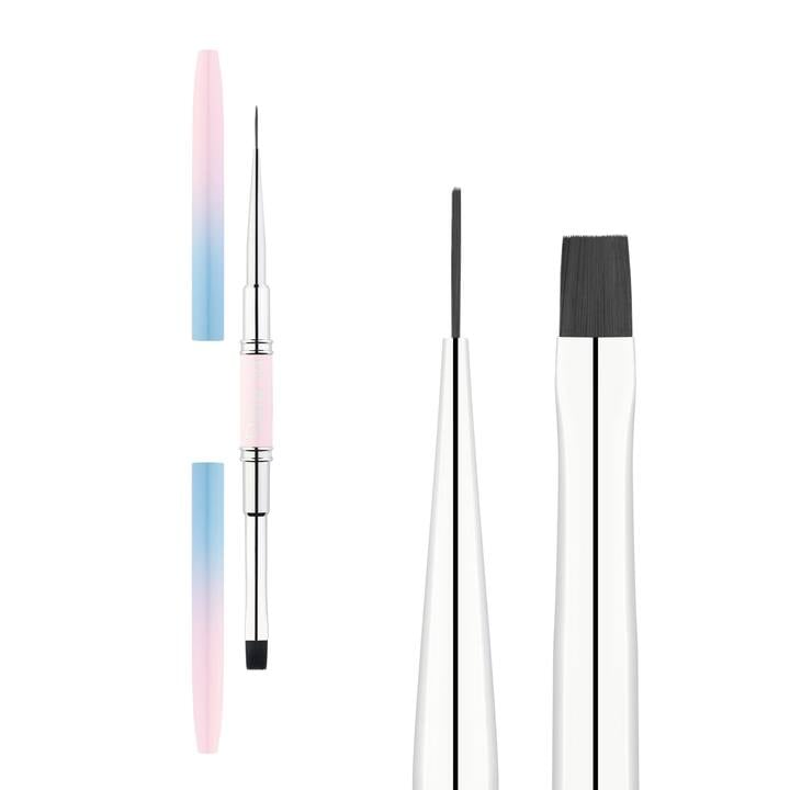 RAIZ. Straight and Liner Brush, 8.5 mm/12 mm. Двосторонiй пензлик для манікюру, прямий та лайнер — RAIZ, NAILSMADE