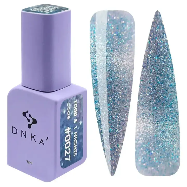 DNKa’. Gel Polish, 1000&1 nights, Cat eye reflective, NEW FORMULA, #0027 (#0160), 7 ml, світловідбиваючий гель-лак "Котяче око" — DNKa’ Professional, NAILSMADE