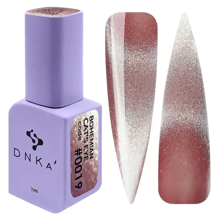 DNKa’. Gel Polish, Bohemian Cat`s Eye, NEW FORMULA, #0019 (#0152), 7 ml, гель-лак "Котяче око" — DNKa’ Professional, NAILSMADE