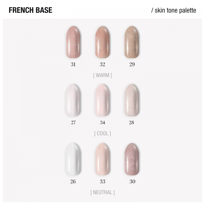 ADORE. French Base, №34, Clair, 15 ml. Камуфлююча база, бежева з шимером — Adore Professional, NAILSMADE