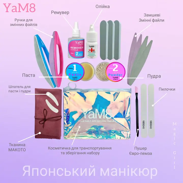 F.O.X. Keratin System for natural nails. Kit "Sistema alla cheratina per unghie naturali" [CLONE] — Magic Girl, NAILSMADE