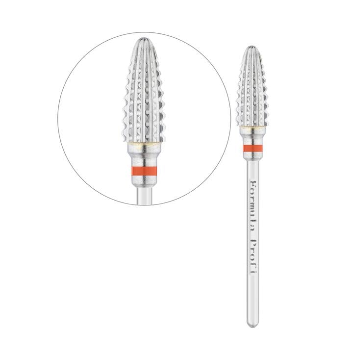 Formula Profi. Hardmetalen frees "TAIFOEN" rood, Ø 5 mm / werkdeel 13 mm — Formula Profi, NAILSMADE