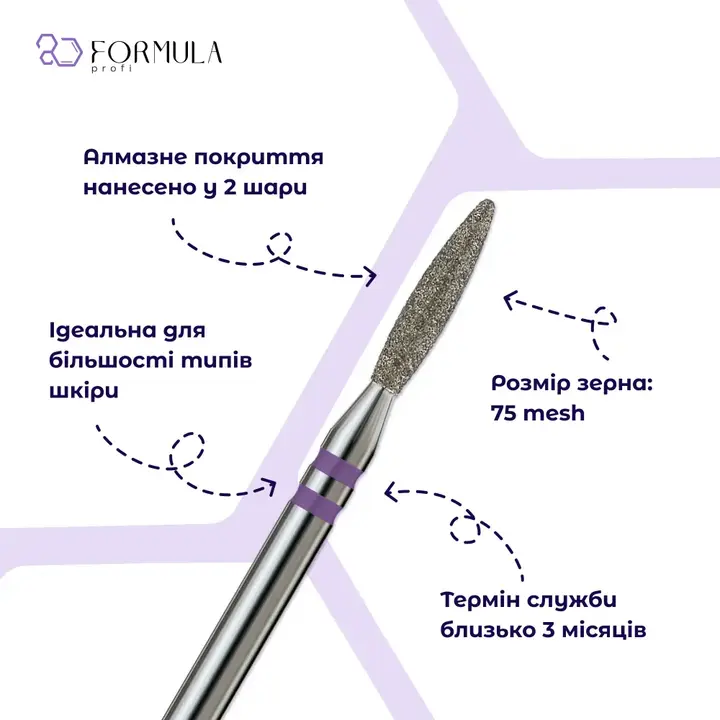 Formula Profi. Diamantfrees "VLAM" paars, Ø 2.1 mm, veilig — Formula Profi, NAILSMADE
