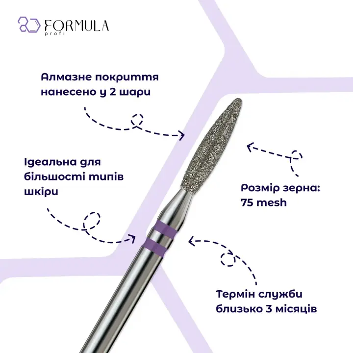 Formula Profi. Diamantfrees "VLAM" paars, Ø 2.3 mm, veilig — Formula Profi, NAILSMADE