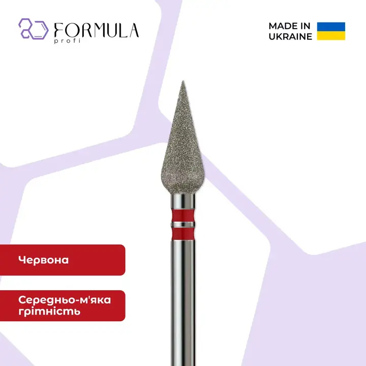 Formula Profi. Diamantfrees "DRUPPEL" rood, Ø 4 mm — Formula Profi, NAILSMADE