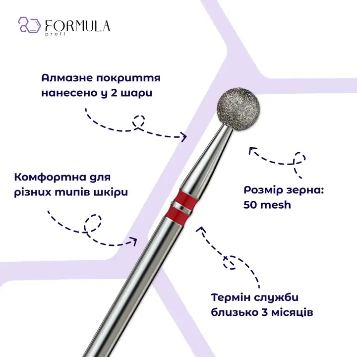 Formula Profi. Diamantfrees "BOL" rood, Ø 4 mm — Formula Profi, NAILSMADE