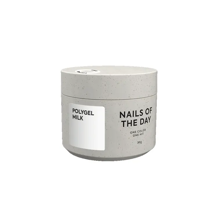 NOTD. Polygel, Milk, 30 ml, poligel a grana fine — NAILS OF THE DAY (NOTD), NAILSMADE