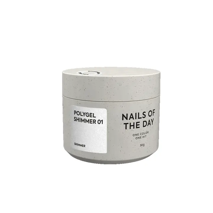 NOTD. Polygel, Shimmer #01, 30 ml, polygel à grains fins avec shimmer — NAILS OF THE DAY (NOTD), NAILSMADE