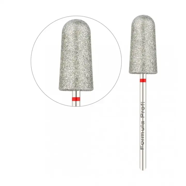 Formula Profi. Фреза алмазна PODO 03, "КОНУС ЗАОКРУГЛЕНИЙ" червона, Ø 9 mm — Formula Profi, NAILSMADE
