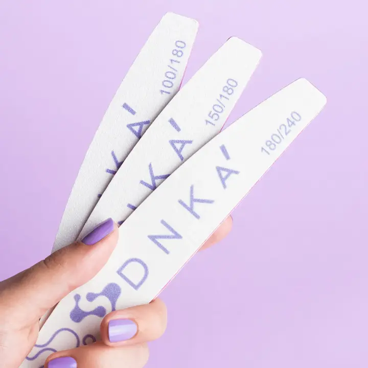 DNKa'. Пилка "півмісяць" для нігтів, 100/180 грит — DNKa, NAILSMADE