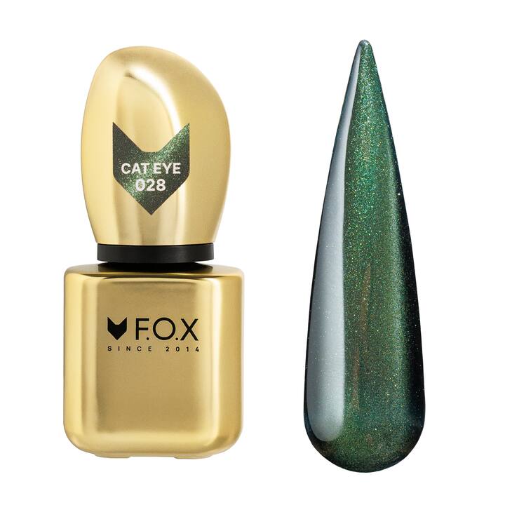 F.O.X. Gel polish, Cat Eye, #028, 9 ml. Гель-лак сатинове "Котяче око" — F.O.X, NAILSMADE