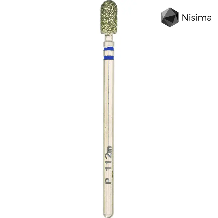 Nisima. Фреза алмазна "ЦИЛІНДР" синя, Ø 3.5 mm,  P_112mK — Nisima, NAILSMADE