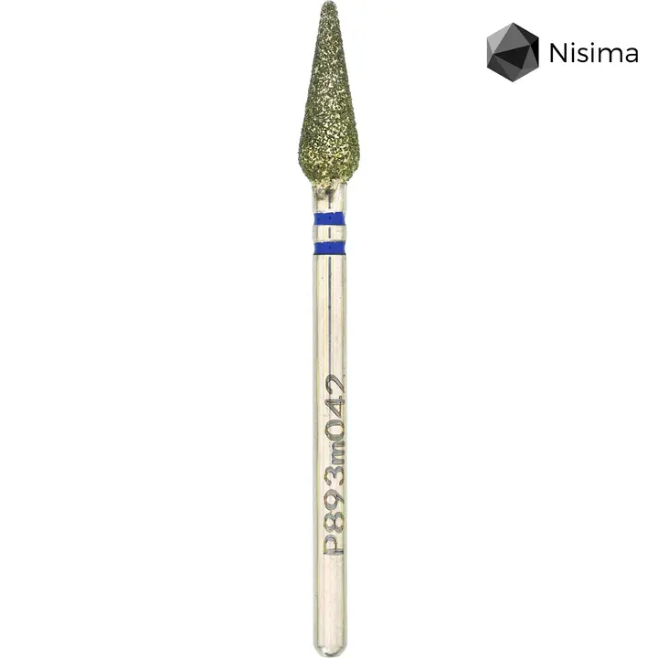 Nisima. Фреза алмазна "МОРКВА" синя, Ø 4.2 mm, P893m042 — Nisima, NAILSMADE