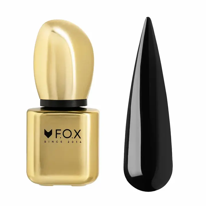 F.O.X. KERATIN Gel polish, Ultra Black, 9 ml. Гель-лак з кератином, чорний — F.O.X, NAILSMADE
