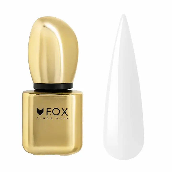 F.O.X. KERATIN Gel polish, Ultra White, 9 ml. Гель-лак з кератином, білий — F.O.X, NAILSMADE