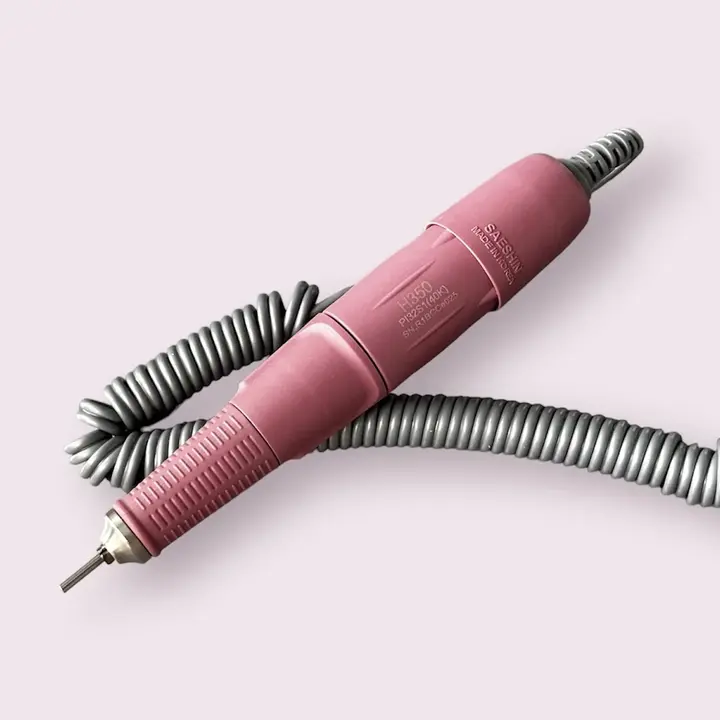 STRONG. Nail drill Saeshin Strong B350/H350, original. Фрезер 40 тисяч оборотів, реверс, оригінал з сертифікацією, рожева ручка — Frezery, NAILSMADE