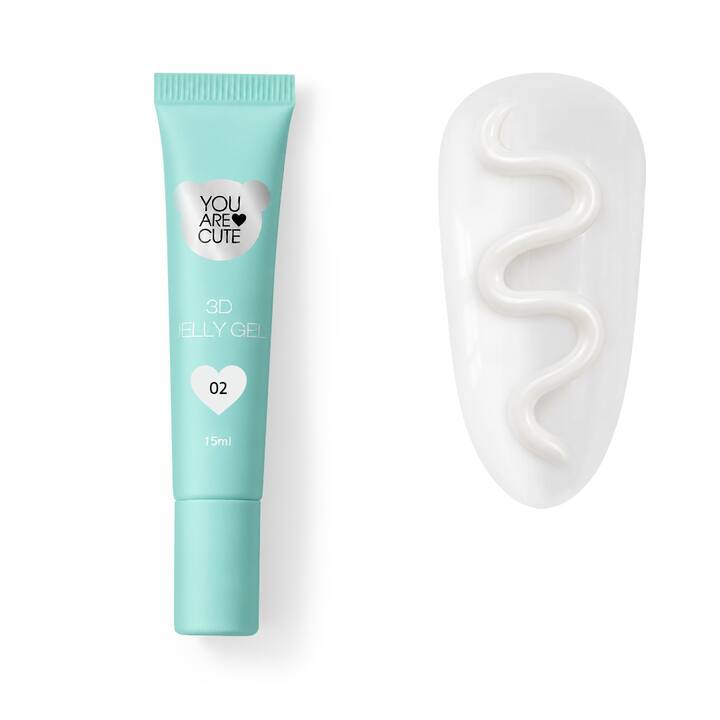 You Are Cute. 3D Jelly Gel #02, 15 ml. Гель для об'ємних дизайнів, білий — You Are Cute, NAILSMADE