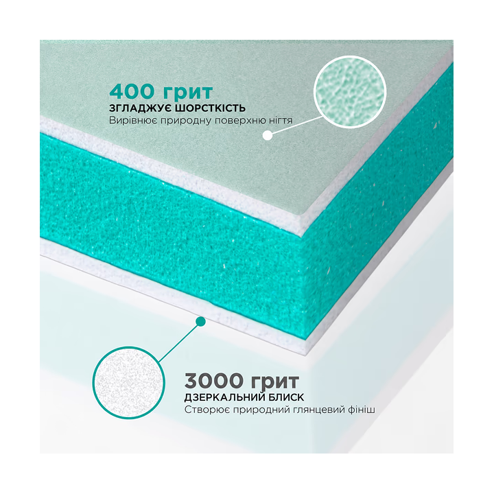 STALEKS. Набір 50 шт, Баф-полірувальник  прямокутний mini 400/3000 грит, EXPERT 51 — STALEKS, NAILSMADE