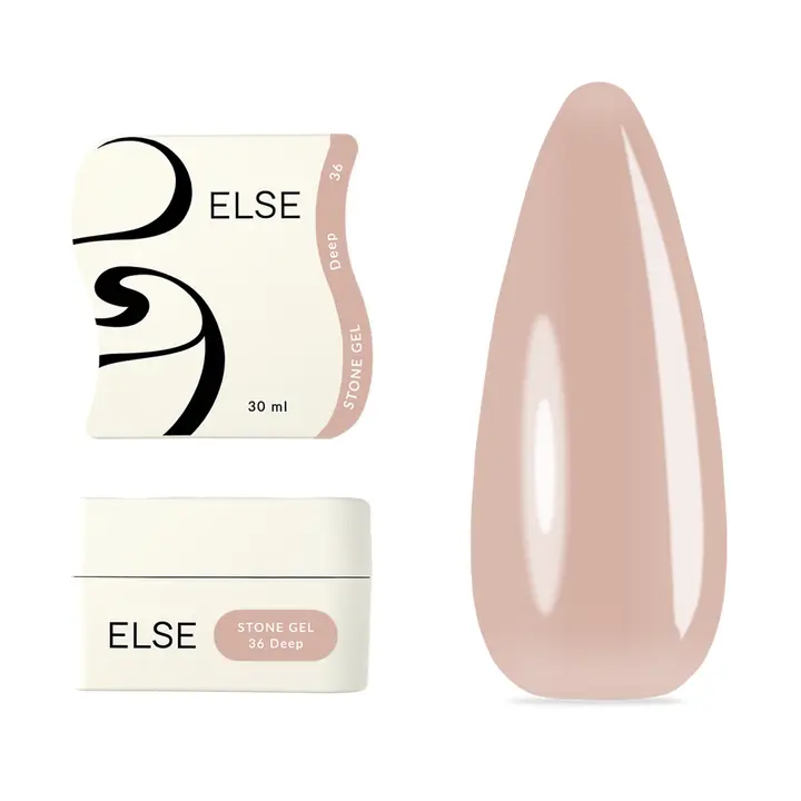 ELSE. Stone gel, #36, Deep, 30 ml. Твердий гель для нарощування — ELSE, NAILSMADE