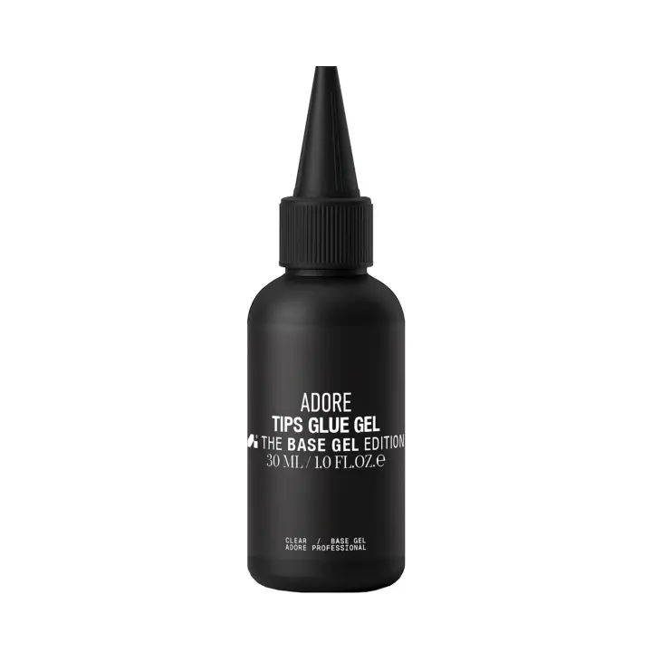 ADORE. Base "Funky Tips Glue", clear, 30 ml. Báze-lepidlo na gelové tipy — Adore Professional, NAILSMADE