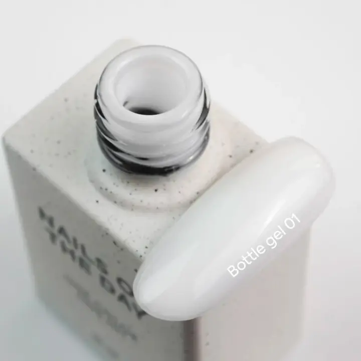 NOTD. Bottle Gel #1, White, 10 ml, рідкий надміцний гель, білий — NAILS OF THE DAY (NOTD), NAILSMADE