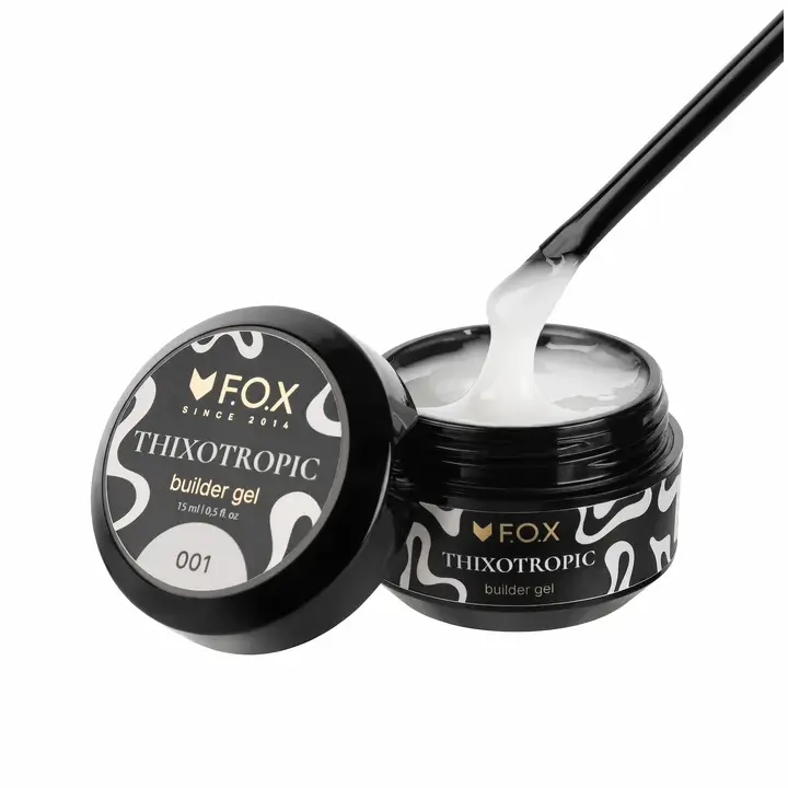 F.O.X. Builder Gel Thixotropic #001,15 ml. Будівельний гель з тиксотропними властивостями — F.O.X, NAILSMADE