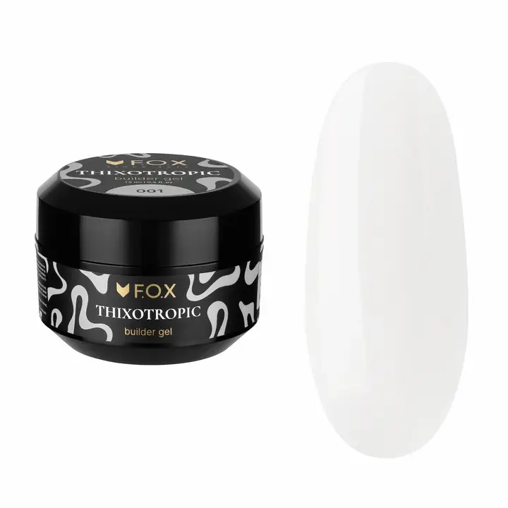F.O.X. Builder Gel Thixotropic #001,15 ml. Будівельний гель з тиксотропними властивостями — F.O.X, NAILSMADE