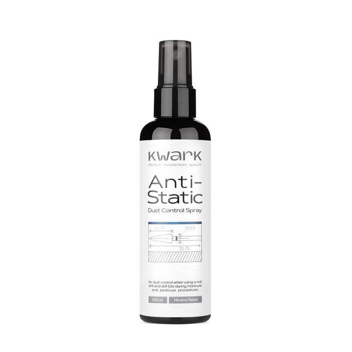 KWARK. Anti-Static Spray, 100 ml. Спрей-антистатик для контролю пилу, Mineral Reset — KWARK, NAILSMADE