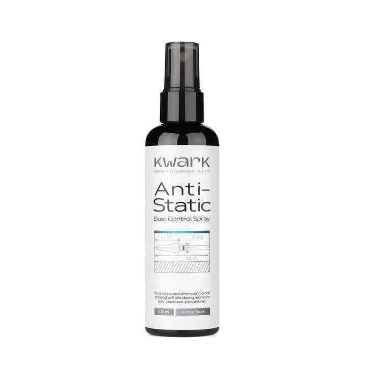 KWARK. Anti-Static Spray, 100 ml. Спрей-антистатик для контролю пилу, Citrus Spark — KWARK, NAILSMADE