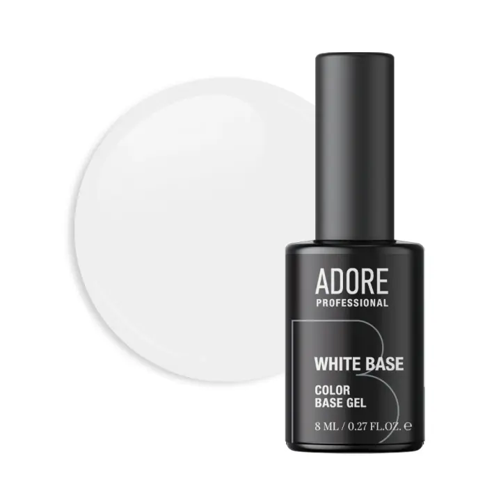 ADORE. Color Base, №06, White, 8 ml. Base colorida — Adore Professional, NAILSMADE
