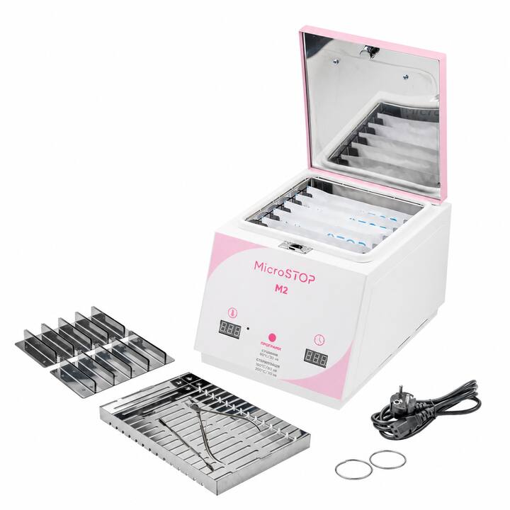 MicroSTOP. Hot air Sterilizer М2, Rose, Стерилізатор повітряний М2, на 5 наборів інструменів, рожевий — MicroSTOP, NAILSMADE