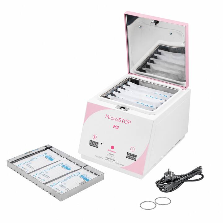 MicroSTOP. Hot air Sterilizer М2, Rose, Стерилізатор повітряний М2, на 5 наборів інструменів, рожевий — MicroSTOP, NAILSMADE