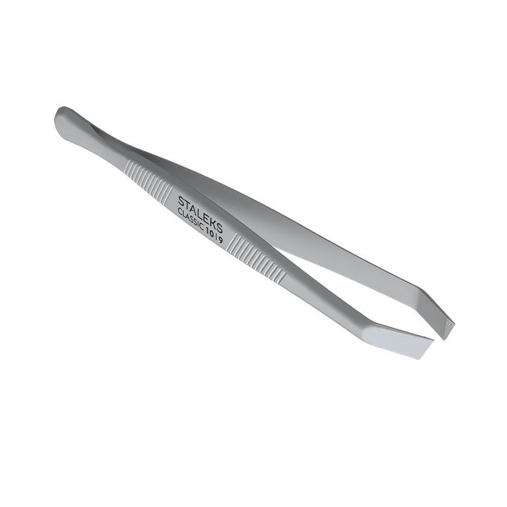 STALEKS Пінцет для брів EXPERT 10 TYPE 9 (скошений широкий) форма Краб — STALEKS, NAILSMADE
