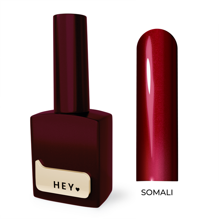 HEYLOVE. Cat's Eye Gel Polish, Somali, 15 ml, гель-лак "Котяче око", класичний червоний — HEYLOVE, NAILSMADE