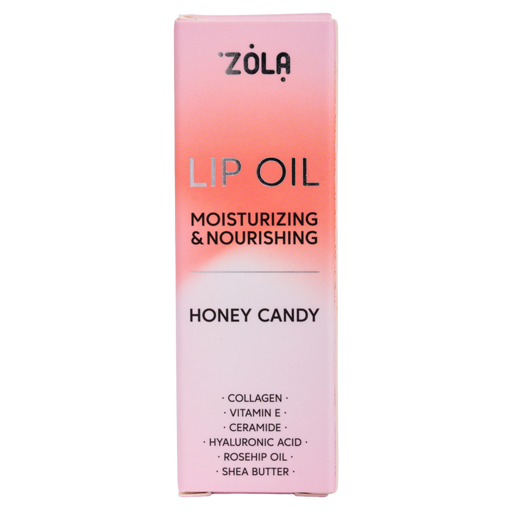 ZOLA. Lip Oil, Honey Candy, 7 ml. Олія для губ — ZOLA, NAILSMADE