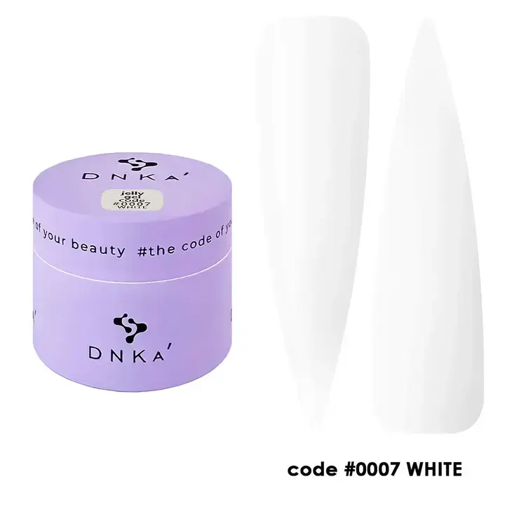 DNKa’ Jelly Gel #0007 White, 15 ml, żel galaretkowy — DNKa’ Professional, NAILSMADE