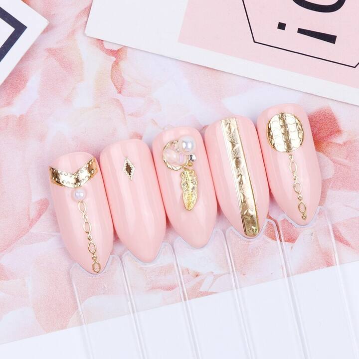 Nagelaufkleber, Geometrische Formen, Gold 08 #2