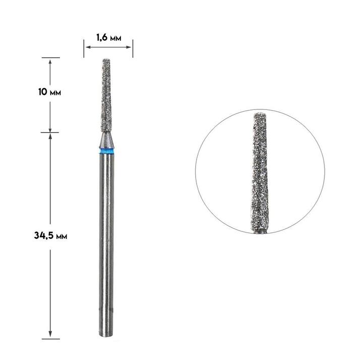 STALEKS Фреза алмазна "КОНУС УСІЧЕНИЙ" синя, Ø 1.6 mm #2