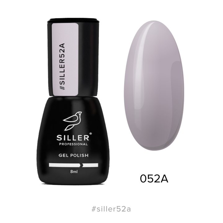 SILLER Gel Polish №52A MAUVE GREY, лілово-сірий, 8 ml, гель-лак #1