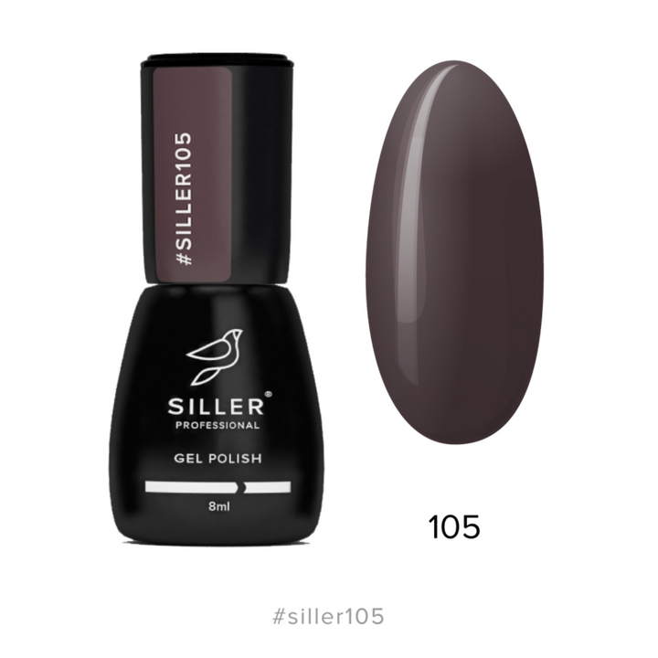 SILLER Gel Polish №105 EGGPLANT, баклажан, 8 ml, гель-лак #1