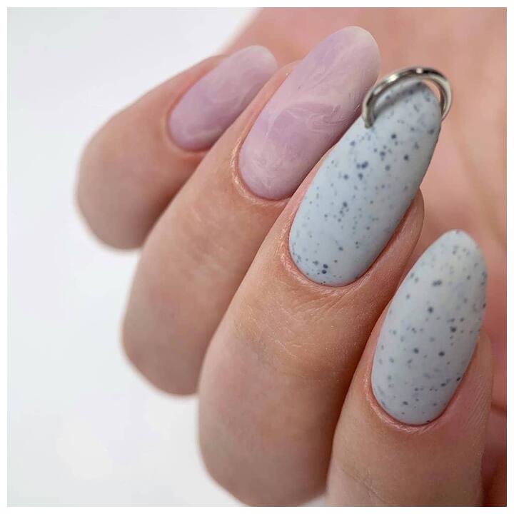 SILLER Gel Polish Art Eggs №1, сірий з чорною крихтою, 8 ml, гель-лак #2