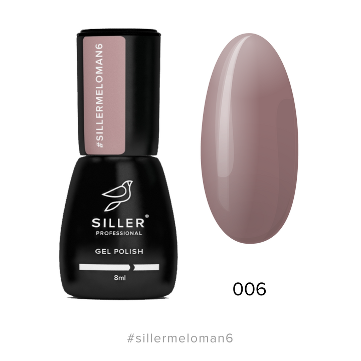 SILLER Gel Polish Meloman №6, коричневий, 8 ml, гель-лак #1