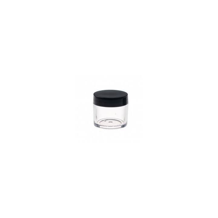 Баночка пластикова, 20 g, прозора з чорною кришкою #1