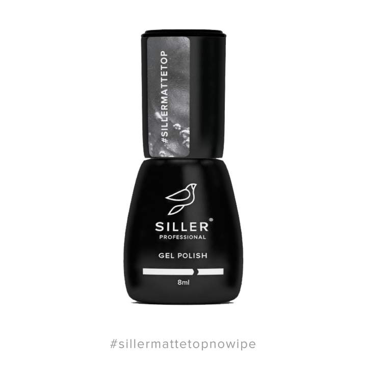 SILLER Top MATTE No Wipe, 8 ml, Топ матовий без липкого шару #1